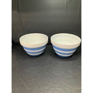 TG Green Cornishware Small Mixing Bowls, Set of 2, Green Shield Logo Kitchenware